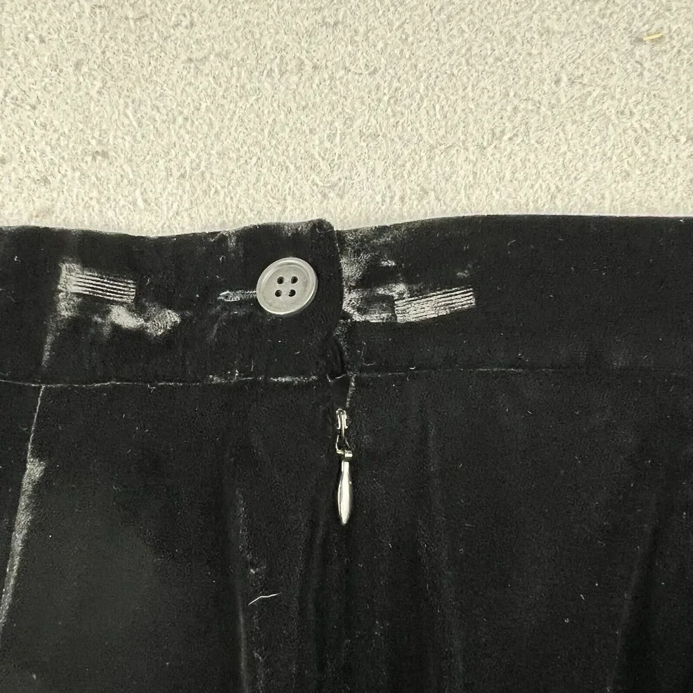 Vintage Fendi Velvet Knee Length‎ Skirt Women’s 27 Black Mid Rise A Line - Picture 11 of 15